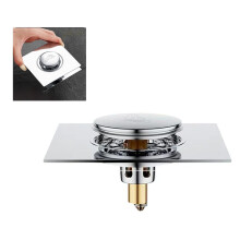 Stainless Steel Bathroom Odor-Proof Floor Drain Core 3.86 Inch(9.8CM) – Universal Sewer Sealing Cover with Anti-Odor & Anti-Clog Design