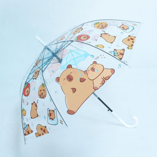 HONCLL Auto Rain Umbrella Lightweight Folding Design με Cartoon Capybara Pattern 2
