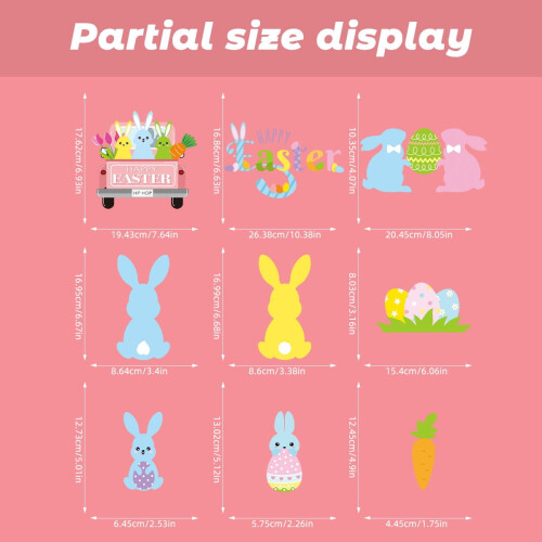 Easter Window Clings Farmhouse Style 6 PCS 2