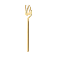 1pc 304 Stainless Steel Dessert Forks, Elegant Cake Forks for Parties/Weddings/Catering, Dishwasher Safe, Polished Finish, Multi-Purpose (Yellow)