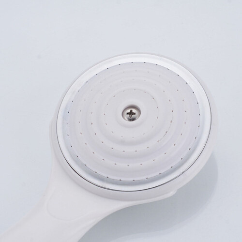 Simple White Handheld Shower Head Abs Pressurized Water-Saving Cold And Hot 2