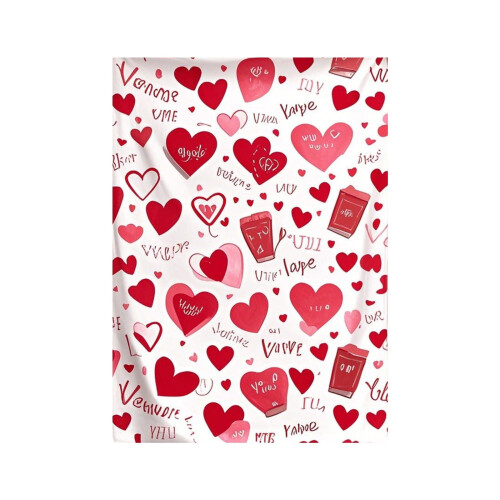 Valentine's Day Blanket Red Heart 52x59 Inch 1