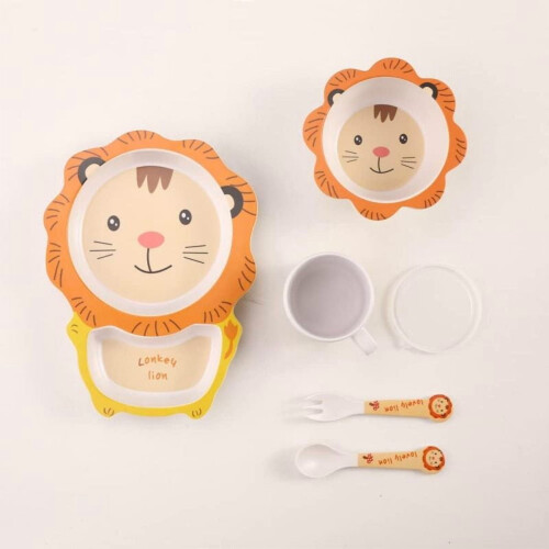 Bamboo Fiber Children's Tableware Set 6-Piece 1
