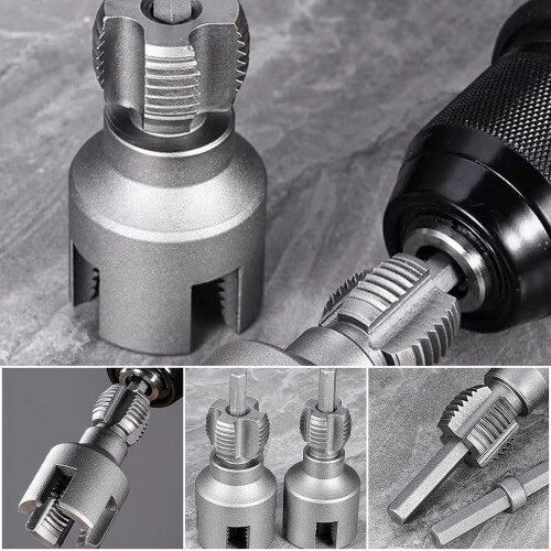 PVC Pipe Internal Thread Cutter Kit – Double-Ended, Compatible with Electric Drills & Hand Tools 1