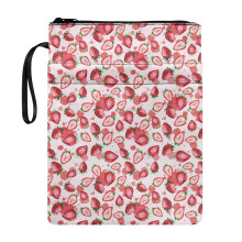Strawberries Polyester Fabric Book Covers for Reading Lovers Gift for Journal Decorative Design