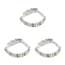 3St Hondenkat Parel Halsband Met Riem Sieraden Huisdieren