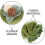 Soft Fabric Door Knob Covers Flower Shape Green 2 Pcs 3