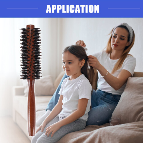 Nylon Bristle Round Curling Comb for Hair Drying and 2