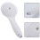 White Handheld Shower Head ABS Pressurized 1-Pack 7