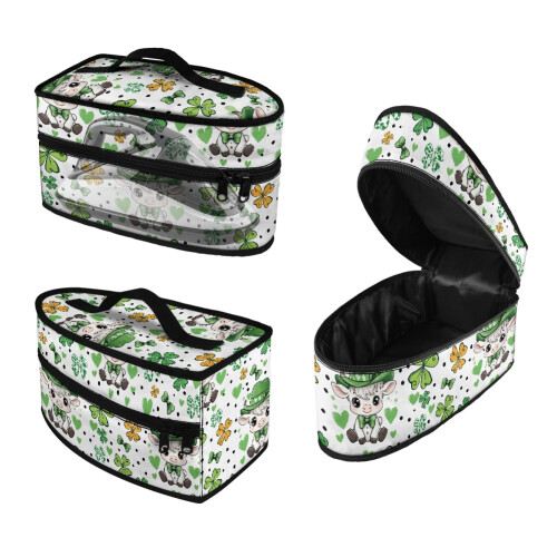 Lucky Hat Calf Pattern Iron Storage Bag 11.8x6.69x5.5 in