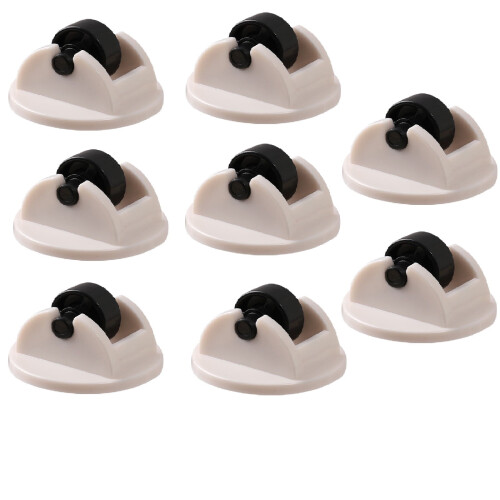 Plastikhjul, 8-pak, 3x2x1,8 cm, sengetøj (sort), 1