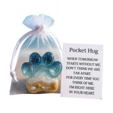 Handmade Pocket Hug Token, Soothing Shells Ocean Sand Design Pocket Hug Dachshund Long-Distance Keepsake Gift for Dog Lovers, Pet Enthusiasts