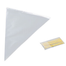triangle plastic bags 200 Pcs Cellophane Bags OPP Triangle Plastic Bags Cellophane Treat Bags with Cable Ties (13 x 25cm)