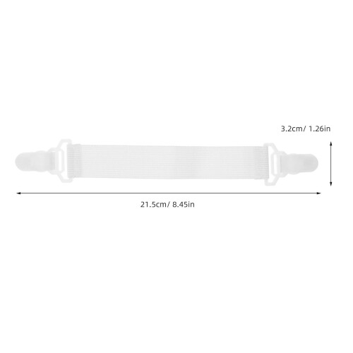 Topbathy Fitted Sheet Holders with White Elastic Straps and Plastic Clips for Stability 2