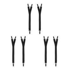 3St Nylon Zwarte Shirt Garters Verstelbaar En Elastisch