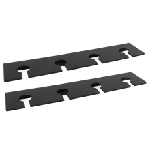 Space Saving Wine Glass Rack 2Pcs Acrylic Wall Mount Holder for 8 Glasses Black