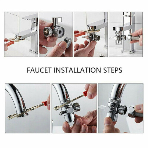 Ensemble de douchette réglable avec flexible long pour lavabo 1
