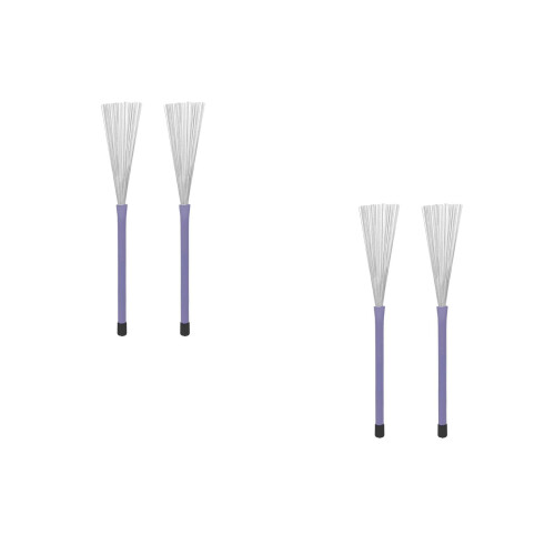 2Paren Duurzame Drum Brushes Paars Met Comfortgreep