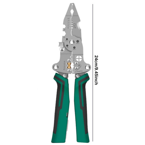 Multi-Functional Cable Stripping Pliers – Foldable, with Voltage Tester & Measuring Pen, Ergonomic, Durable, Multicolor 1