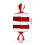 Christmas Candy Pendant Ornaments Red White 7PCS 2