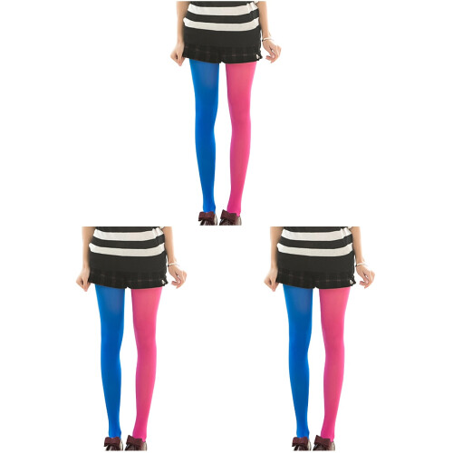 3St Elastische Zijde Panty's Dames Candy Kleuren Design