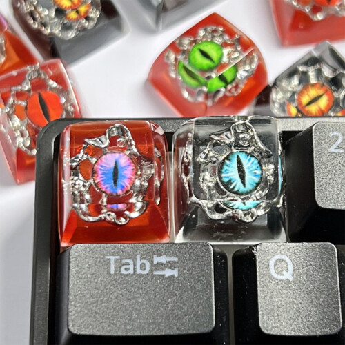 Cartoon Eye Resin Keycap Unique Translucent Design for Mechanical Keypad Replacement 1