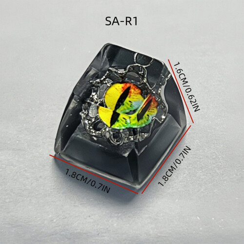 Cartoon Eye Resin Keycap Unique Translucent Design for Mechanical Keypad Replacement 2