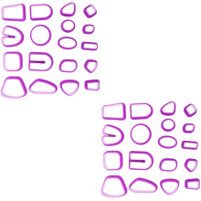36St Praktische Paarse Clay Tools Voor Oorbellen En Sieraden