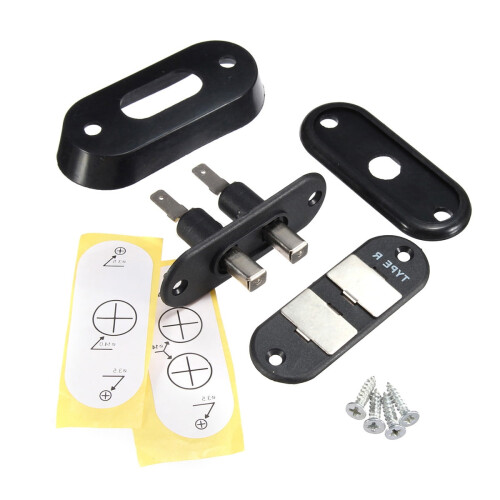 4 PCS Door Slide Gate Opener Locking System Black 2