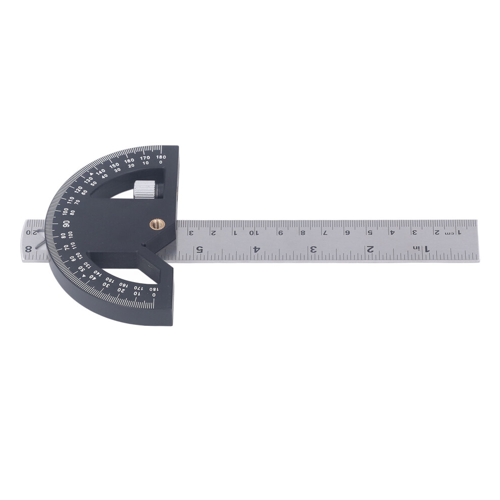 8In Abs Carpentry Angle Ruler For Woodworking, Silver & Black 4121387615253