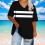 Γυναικεία μπλουζάκια plus size, φαρδιά μπλουζάκια με κοντό μανίκι και λαιμόκοψη V, 3