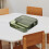 1Set Storage Bin with Drawers for Office and Living Room Green Rectangular Shape 20x30x6in 2