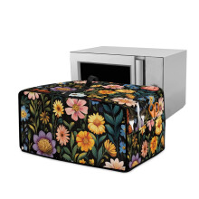 Dust-proof Convection Toaster Oven Cover (18.5"x14.5"x9") with Side Pocket – Flower Branch Design, Compatible with Most Small Ovens