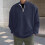Herre Pullover Sweatshirt Herre Vinter Efterår Mode Løs Pasform Plus Size Lynlås Foran Ensfarvet Hætteløs Pullover 2