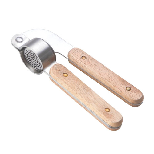 Multi Function Manual Garlic Press Bamboo Pressing Garlic Cloves Cooking 1Pack