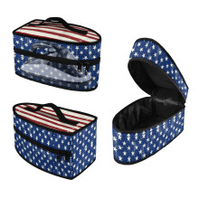Dustproof Travel Iron Storage Bag American Flag Faded Effect with Smooth Zipper Easy to Store and Carry, Bag Only