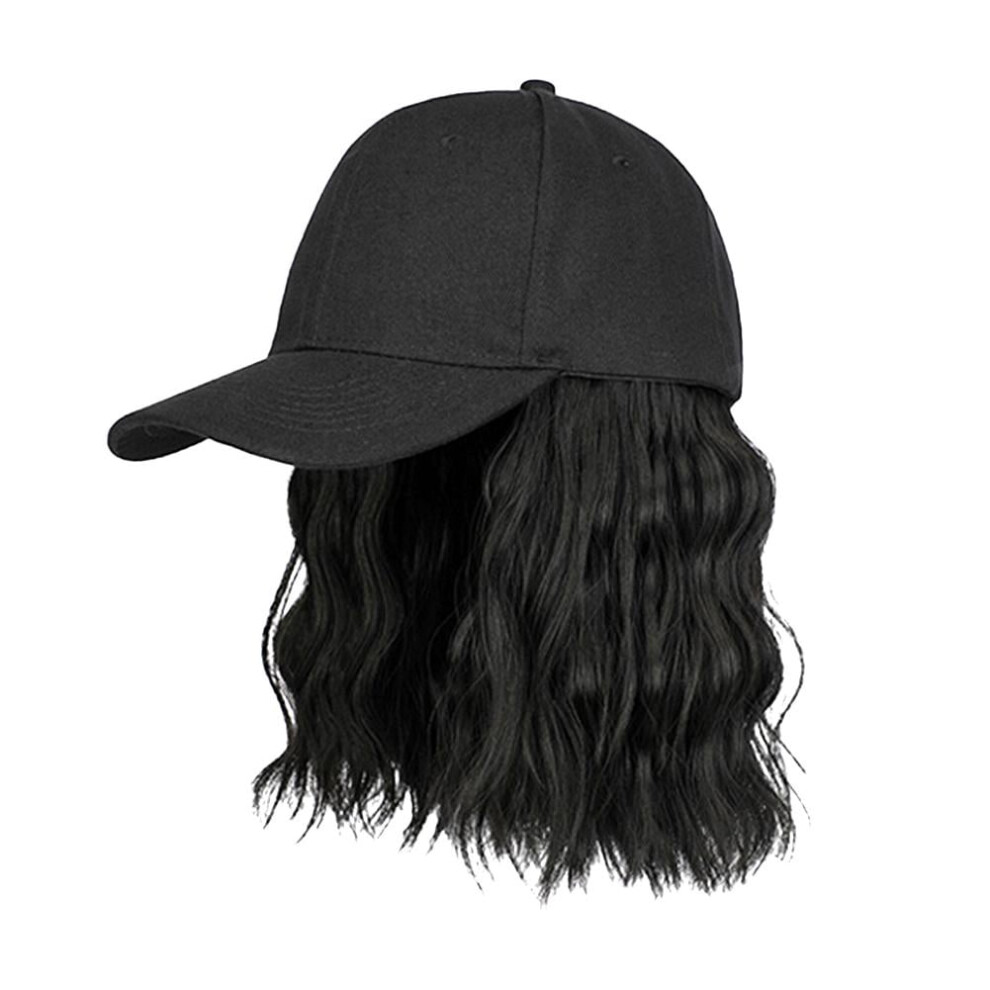 Short Curly Hat Wig Hairpiece â High-Temp Silk, Adjustable Fit, Compatible with All Head Sizes