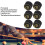 6pcs Black PU Pool Cue Tips 14mm Multi-Layer Replacement Billiard 4