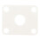 Electric Guitar Input Jack Plate White ABS Plastic 1 Set 4
