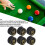 6pcs Black PU Pool Cue Tips 14mm Multi-Layer Replacement Billiard 5