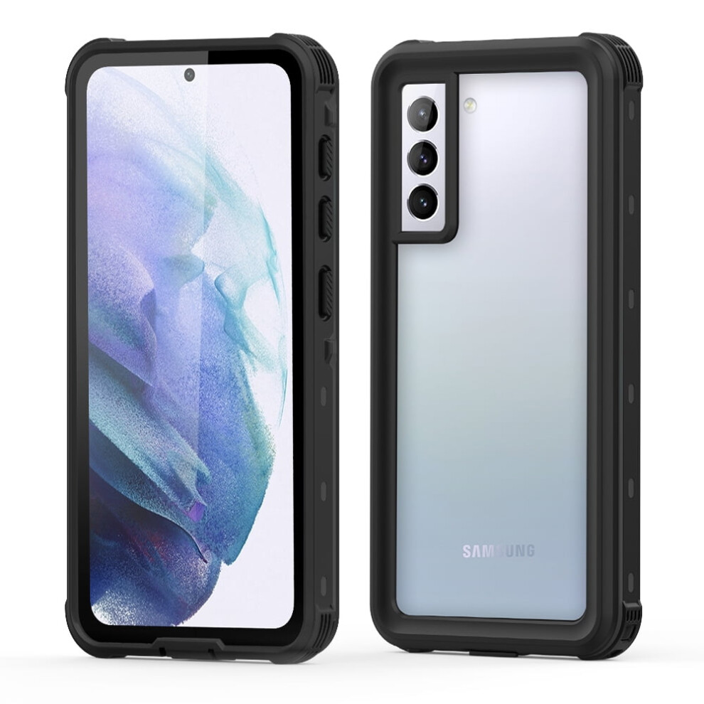 Compatible With Samsung Galaxy S21 Case Â Ip68 Waterproof, 360 Shockproof, Built-In Screen Protector, Clear Case For 6.2" Black 9193271259220