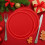 Christmas paper plates red green festive tableware 50 pcs 4