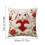 Funda de almohada bordada con forma de corazón de animal de 45x45 cm 3