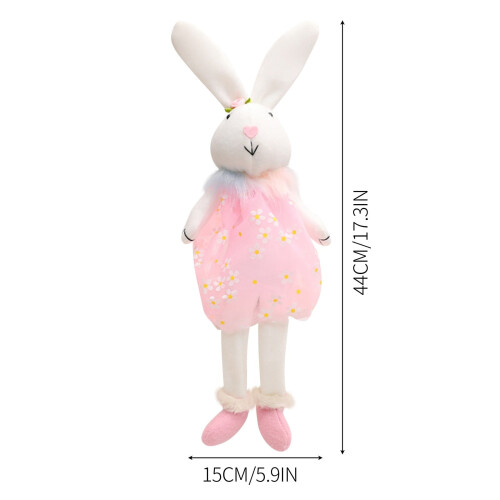 Easter Bunny Plush Decor Rabbit 17.3 inch Standing Sitting 2