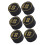 6pcs Black PU Pool Cue Tips 14mm Multi-Layer Replacement Billiard 13
