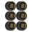6pcs Black PU Pool Cue Tips 14mm Multi-Layer Replacement Billiard 14