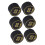 6pcs Black PU Pool Cue Tips 14mm Multi-Layer Replacement Billiard 15