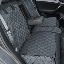 Non-Slip Waterproof Dog Car Seat Cover for Back Seat – Universal Fit for Auto, Van, SUV; Compatible with Pet Fur
