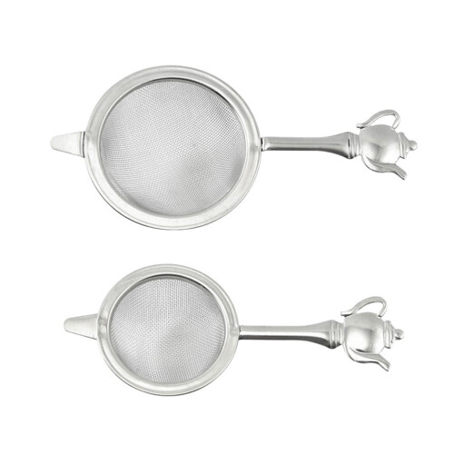 Tea Strainer Mesh Colander 2 pcs Silver