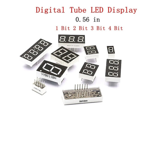 5PCS 0.56inch LED 7 Segment Display Tube Red | Digital Common Cathode/Anode 1